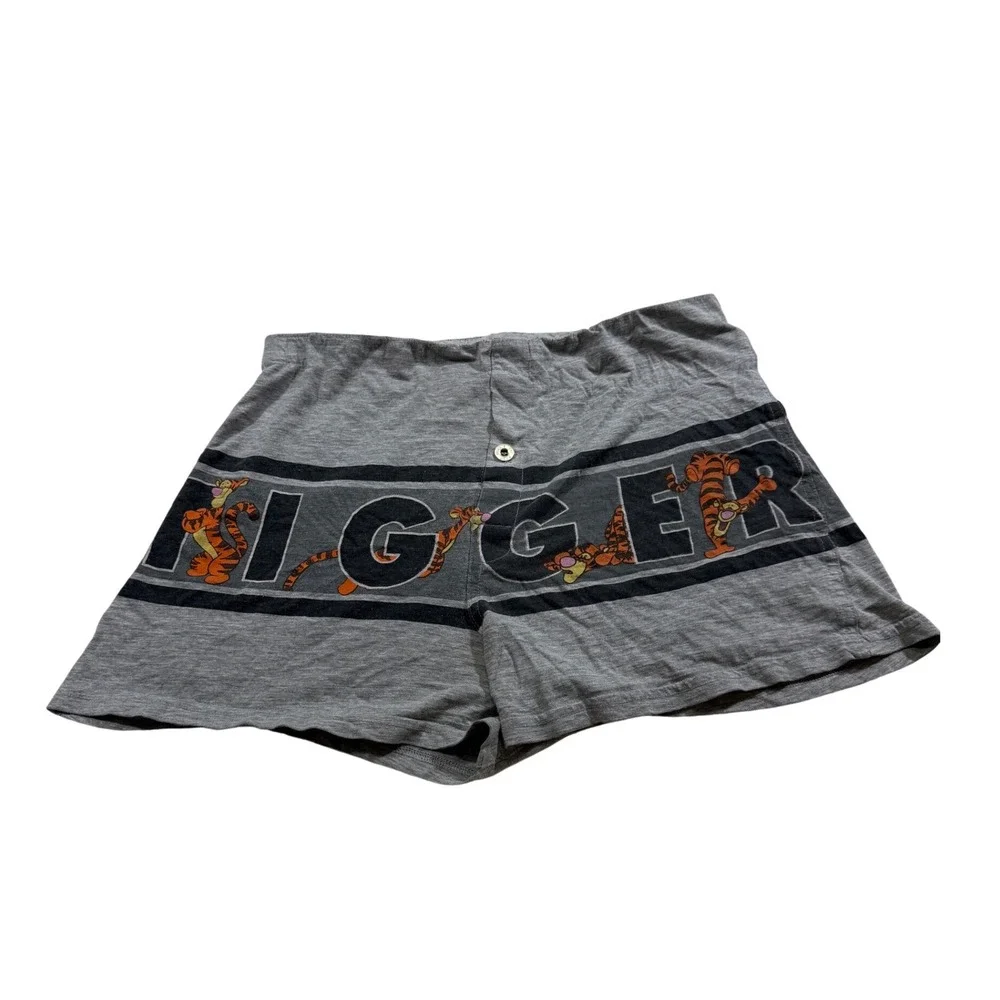 Disney Winnie the Pooh Boxer Lounge Shorts Tigger Sleepwear 90s Retro Cozy L